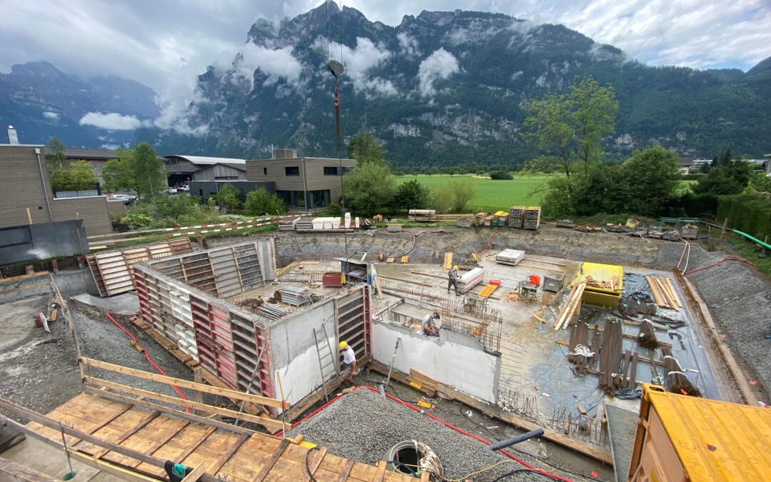 Baufortschritt – MFH Fennenwis – Juli 2023